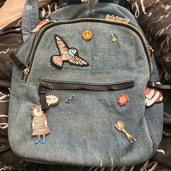 Zara denim patchwork backpack - Picture 2 of 4